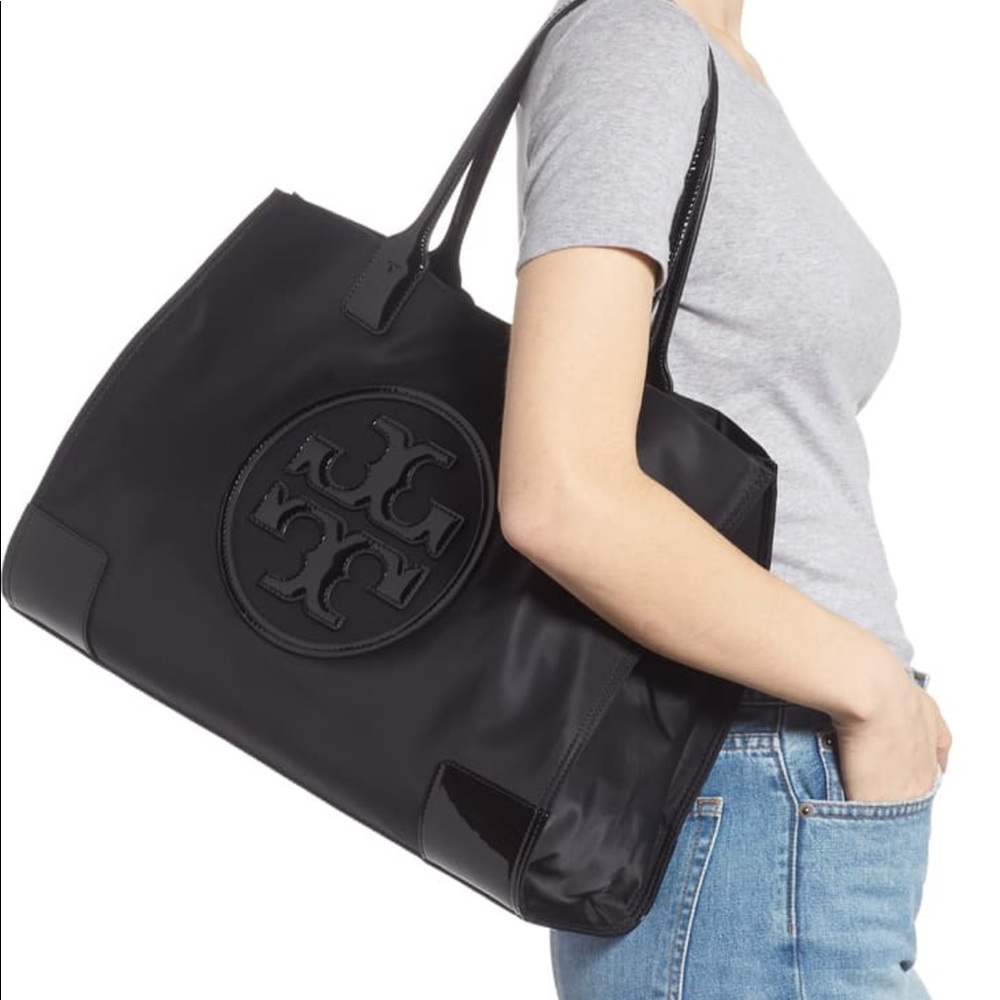 Authentic Tory Burch Ella Tote (Large) Black